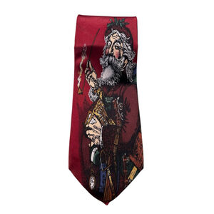 Viaggio Men's Vintage Santa 100% Silk Tie Christmas